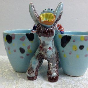 Vintage Donkey Cart Creamer & Sugar (Italy 1954)